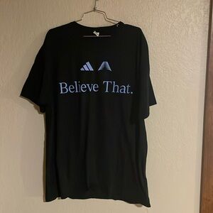 Brand New Adidas x Anthony Edwards Believe That. Shirt XL black with blue print